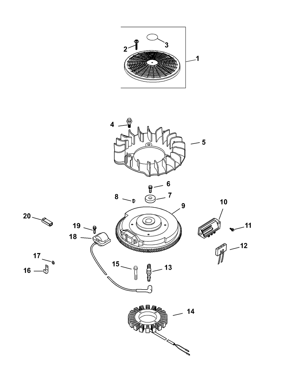 Kohler Cv730-3148 Ignition And Electrical Diagram and Parts List for Z-FORCES60 (53BH5FJD-53BH5FJD050)(2013) Cub Cadet Lawn Tractor